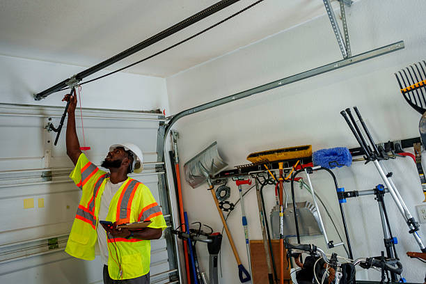 Professional Garage Door technician working in Triangle, VA